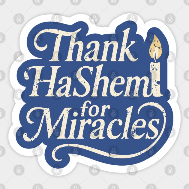 Thank HaShem for Miracles – Vintage Candle Design Sticker by Thank HaShem